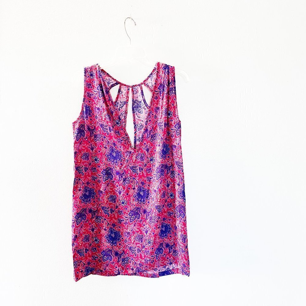 🦋 NEW RP 4 LF Pink Floral Paisley Shift Dress Cutout